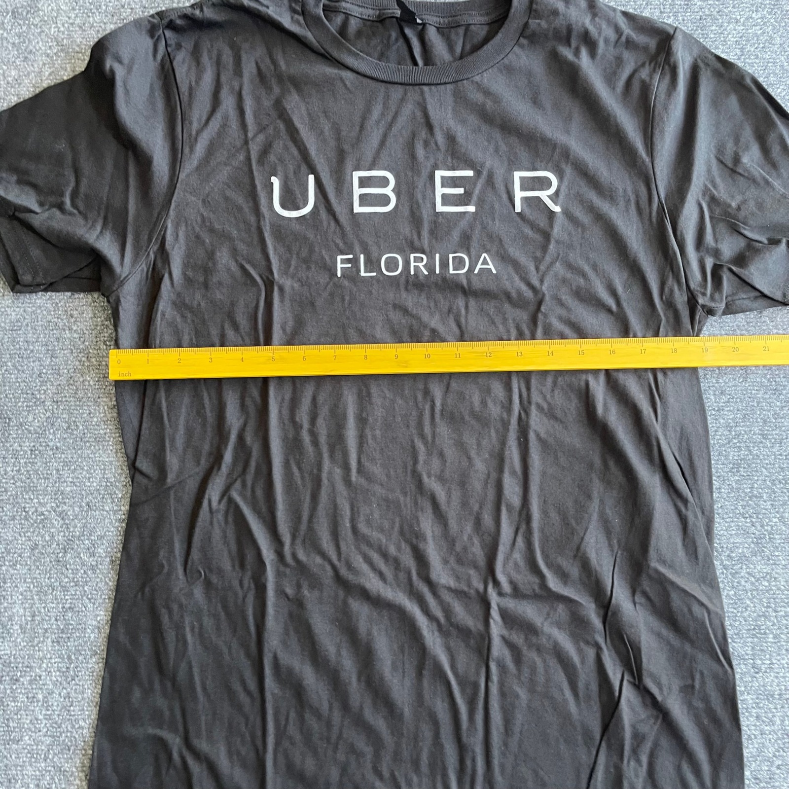 Uber Florida Mens Graphic T-Shirt Black Short Sleeve Crew Neck Cotton Large — image 4 of 6